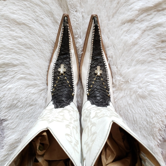 Vintage Mexican Western Boots 3x toe - Picture 5 of 15